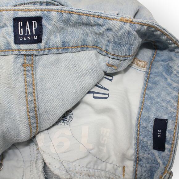 27R Gap Lightweight WideLeg Cotton~LINEN~Lyocell LightIndigo Denim 32"Inseam - Picture 6 of 9